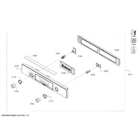 Genuine panel-facia for Bosch Microwaves Suits: CMA585MS0A CMA585MS0B CMA585MS0I Spare Part No: 00776878