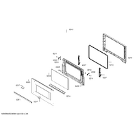 Genuine handle-door for Bosch Microwaves Suits: CMA585MS0B Spare Part No: 11024194