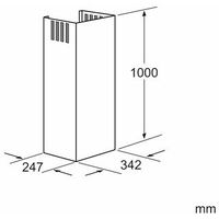 Genuine chimney extension for BOSCH Chimney extension. Suits: DHZ12 Series, Spare Part No: 00704540