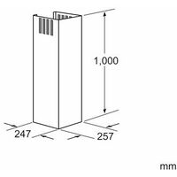 Genuine chimney extension for BOSCH Chimney extension. Suits: DHZ12 Series, Spare Part No: 00704541