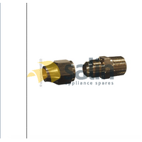 LPG BBQ 45 DEG SAE FLARE FITTING MALE UNION | 07-0402N MALE UNION 1/4 FL x 1/8 MBSP C/W NUT