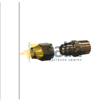 LPG BBQ 45 DEG SAE FLARE FITTING MALE UNION | 07-1208N MALE UNION 3/4 FL x 1/2 MBSP C/W NUT