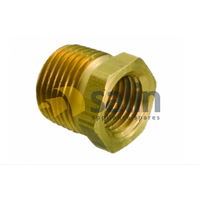 LPG BRASS REDUCING BUSH BSP FITTING | 1/4 MBSP X 1/8 FBSP P/N 24-0402