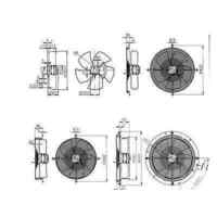 BRAND NEW 350MM AXIAL FAN & GRILL MOTOR 1370 RPM 230VOLT 50HZ YWF(K) 4E350-Z