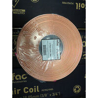 New 1/4” 6.35MM ID, 15 METRE ROLL  PANCAKE  SOFT DRAWN COPPER TUBE AIR CON COIL