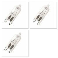 3 x 25W NEW  Delonghi Oven Halogen Lamp Light Bulb Globe DE605MS DE605MW