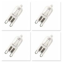 4 x 40W Smeg Pyrolytic Oven Halogen Lamp Light Bulb Globe SAP399X-8 SAP578X-9