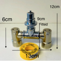 Single to Dual Gas Bayonet Double Adapter  Caravans, Motorhomes, Campers, Boats