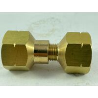 LPG CARAVAN Brass Female POL/BBQ  Adapter Joiner to Female POL/BBQ  Ferrule