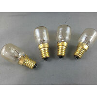 4 X OVEN LAMP GLOBE LIGHT BULB 25W 300°C E14