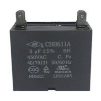 AIR CONDITIONER FAN  MOTOR CAPACITOR  5uF 450Volt CBB61