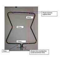 CHEF OVEN BOTTOM ELEMENT 2400WATT P/N 1893,34688 CO-02 VE831ARF EPRUSRW EWOBIPB