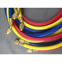 REFRIGERATION 60" X 1/4" 1.5 METRE SAE CHARGING HOSE SET FOR R134,R22,R404