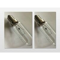 2 x Kelvinator Fridge Lamp Light Bulb KTM3600WB KTM4400WB KTM5200MB KTM5200WB