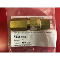 LPG  BBQ CAMPING  QUICK CONNECT LPG ADAPTER  COUPLING 3/8 BSP FEMALE X 3/8BSP FM