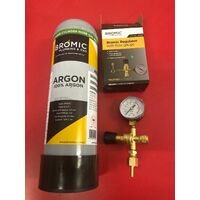Disposable Gas Bottle - ARGON / CO2 - 2.2 Litre - Combo Kit - MIG - TIG