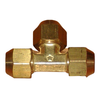 Brass 1/2" SAE Flare T-Union With Flare Nuts For RF712 Fridges and Freezers