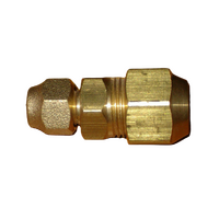 Brass 1/4" to 1/2" Reducing Union With Flare Nuts For RF702 Fridges and Freezers