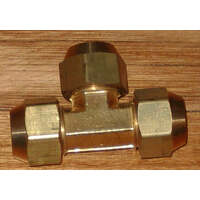 Brass 3/8" SAE Flare T-Union With Flare Nuts For RF711 Fridges and Freezers