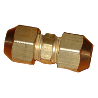 Brass 3/8" SAE Flare Union With Flare Nuts For RF422 Fridges and Freezers