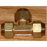 Brass 5/8" SAE Flare T-Union With Flare Nuts For RF713 Fridges and Freezers