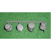 Silver Panel Button Set For Dishlex DX302ISJ Dishwashers