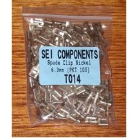 6.4mm Female Bare Spade Terminals Stoves (Pkt 100) For Ovens and Cooktops