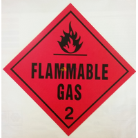 Flammable Gas 2″ PVC Sign 270mm for LPG CARAVAN SHOP RESTUARANT