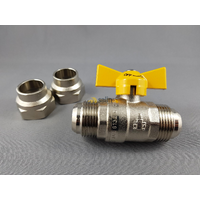 3/4″ BSP Ball Valve with Flare and Nuts for LPG CARAVAN SHOP RESTUARANT