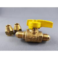 3/8″ SAE Double Flare Ball Valve with Nuts for LPG CARAVAN SHOP RESTUARANT