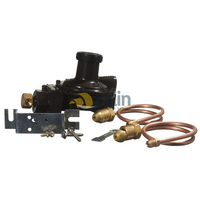 Dual Bottle Twin Stage Regulator 450MJ/h Long Pigtails 3/4″ Out for LPG CARAVAN SHOP RESTUARANT