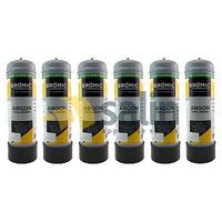 6 x 2.2 Litre PURE ARGON Disposable Gas Bottle Pack