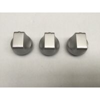 3 x Genuine Chef 615 Gas Cooktop Silver Control Knob GHC615S 943253553