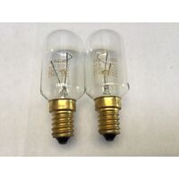 2 x Chef Classic Oven Lamp Light Bulb Globe EOC690K EOC690S EOC690W