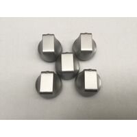 5 x Genuine Chef 615 Gas Cooktop Silver Control Knob GHC615S 943253553