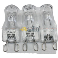 3 x 25W Chef 627 Classic Oven Halogen Lamp Light Bulb Globe EGC627W 94403148719