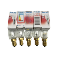 5x Kleenmaid Oven Lamp Light Bulb Globe|Suits: Kleenmaid TO400A