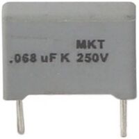 Polyester MKT-10 Capacitor | Value: 0.068 µF | Tolerance: %10 | Pitch: 10mm | 250V | For Hobby | For PCB | For TV