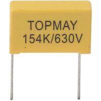 Metalised Polypropylene MKP1 | Value: 0.15 µF | Tolerance: %10 | Pitch: 22mm | 630Vdc | For Hobby | For PCB | For TV