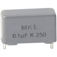 Polyester MKT-15 Capacitor | Value: 0.1 µF | Tolerance: %10 | Pitch: 15mm | 250Vdc | For Hobby | For PCB | For TV