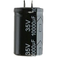 HSW SERIES ELECTROLYTIC Capacitor - Low Leakage | Value: 10000 µF | Tolerance: %20 | Size: 25mm x 45mm | 35V | For Hobby | For PCB | For TV