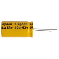 Radial Non-POLARISED Bi-Polar Capacitor | Value: 10 µF |  Size: 18mm x 36mm | 63V | For Hobby | For PCB | For TV