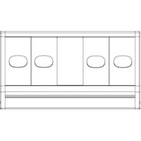 Pod 25 4x Clipsal Cutouts - Desktop Unit | To Provide Power and Data Connections