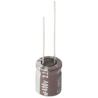 TX ELECTROLYTIC HIGH-RIPPLE Capacitor | Value: 2.2 µF | Tolerance: %20 |  Size: 10mm x 13mm | 400V | For Hobby | For PCB | For TV