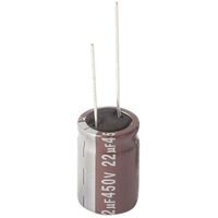 TX ELECTROLYTIC HIGH-RIPPLE Capacitor | Value: 22 µF | Tolerance: %20 |  Size: 16mm x 25mm | 450V | For Hobby | For PCB | For TV