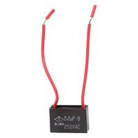 MOTOR START VERTICAL MOUNT | Value: 2 µF | Tolerance: %5 | Size: 34mm x 24mm x 14mm | 250Vac | For Hobby | For PCB | For TV 