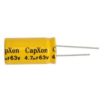 Radial Non-POLARISED Bi-Polar Capacitor | Value: 4.7 µF |  Size: 16mm x 32mm | 63V | For Hobby | For PCB | For TV