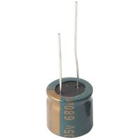 WL-R MINIATURE LOW-IMPEDANCE Capacitor | Value: 680 µF | Tolerance: %20 | Size: 16mm x 16mm | 35V | For Hobby | For PCB | For TV 