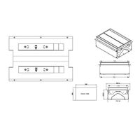 ULTRA DOUBLE LID DROP-IN TABLE BOX WITH 4x GPO / 2x TUF USB CHARGERS 