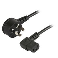 POWER LEADS IEC C13 R/A TO R/A MAINS PLUG 